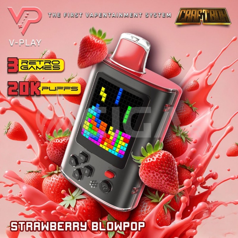 V-Play Strawberry BlowPop 20000 puffs - CraftBox