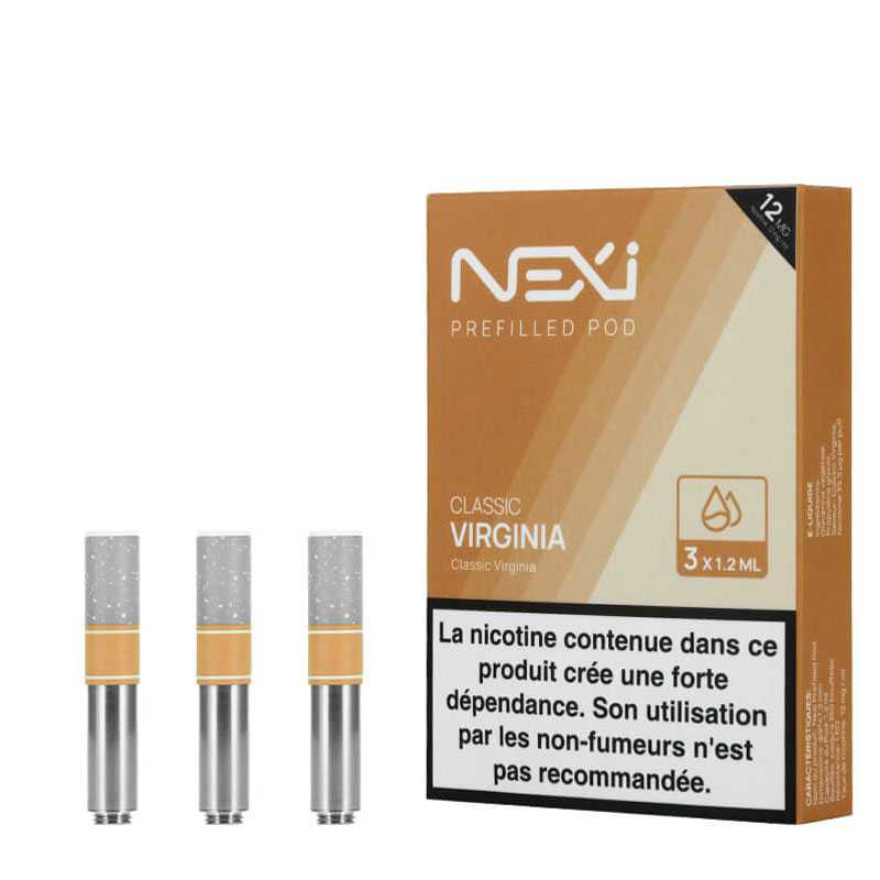 Pack de 3 cartouches Classic Virginia Nexi One - Aspire