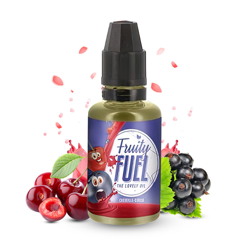 Photo du flacon de l'arôme concentré The Lovely Oil 30ml de la marque Fruity Fuel fabriqué par Maison Fuel.