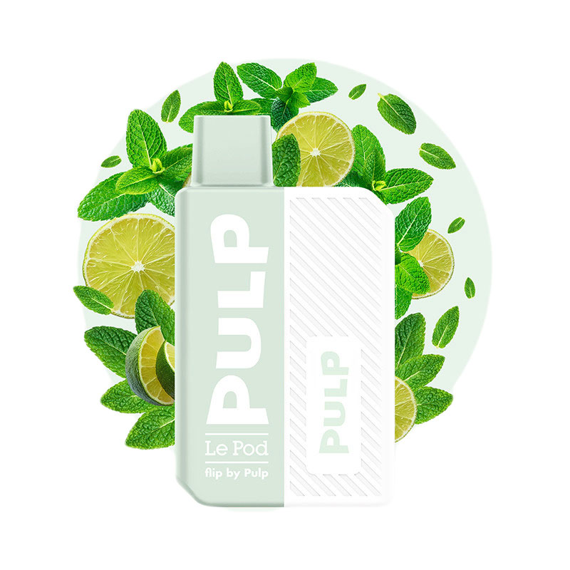 Photo du Starter Kit Citron Vert Menthe Le Pod Flip by Pulp en sel de nicotine.