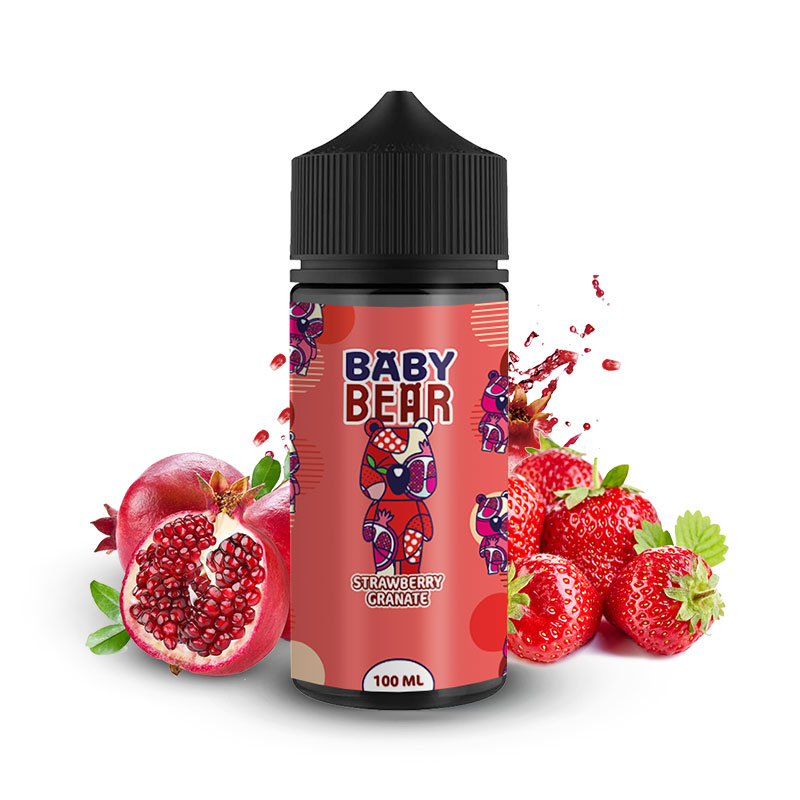 Eliquide Strawberry Granate 100ml de la marque française de e-liquides Baby Bear.