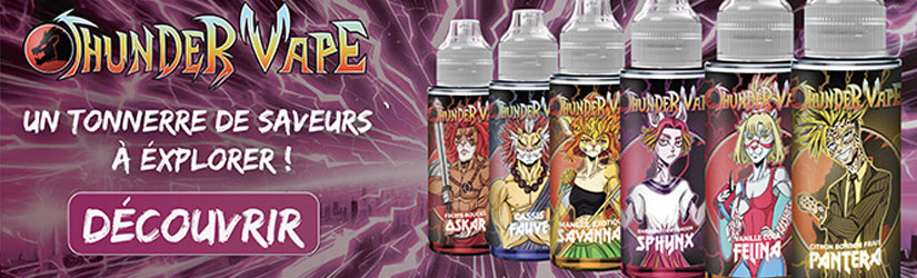 Logo de Thunder Vape, marque de e-liquides française par Guilab de Tjuice.