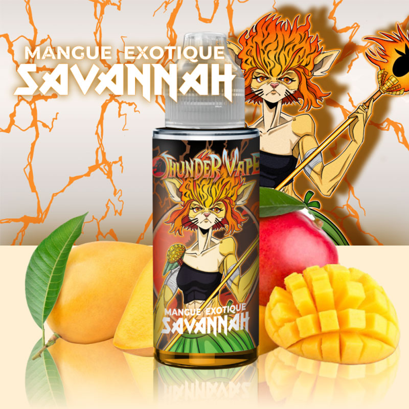 Photo du eliquide Savannah 100ml de la gamme Thunder Vape par Guilab de Tjuice.