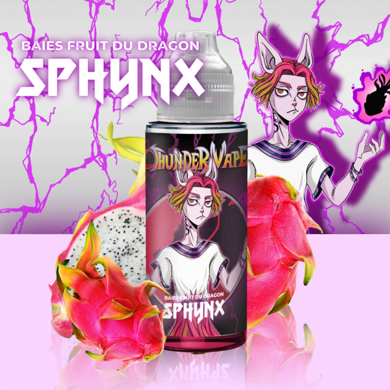 Photo du eliquide Sphynx 100ml de la gamme Thunder Vape par Guilab de Tjuice.