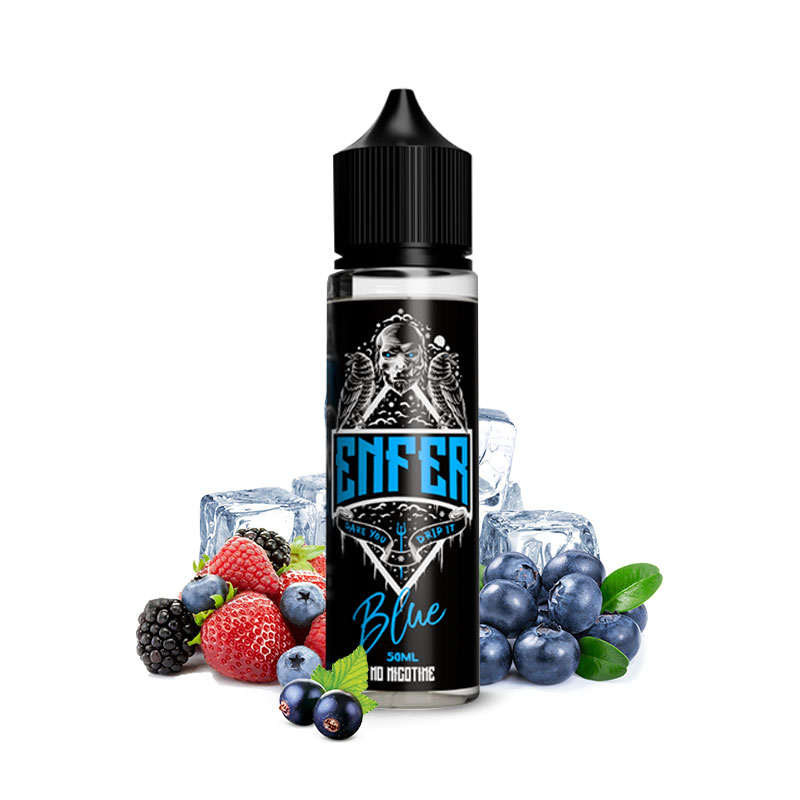 Photo du eliquide Blue 50ml de la marque Enfer par les fabricants français : Vape47.