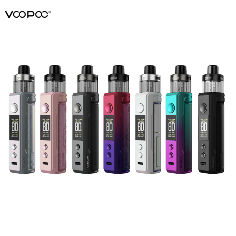 Coloris de la Drag X2, cigarette électronique par Voopoo.